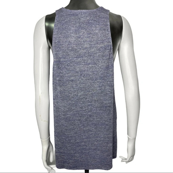 🛍️3/$40 Aritzia Wilfred Free Heather Blue Sleeveless  Tunic Top Size Small - Picture 5 of 5